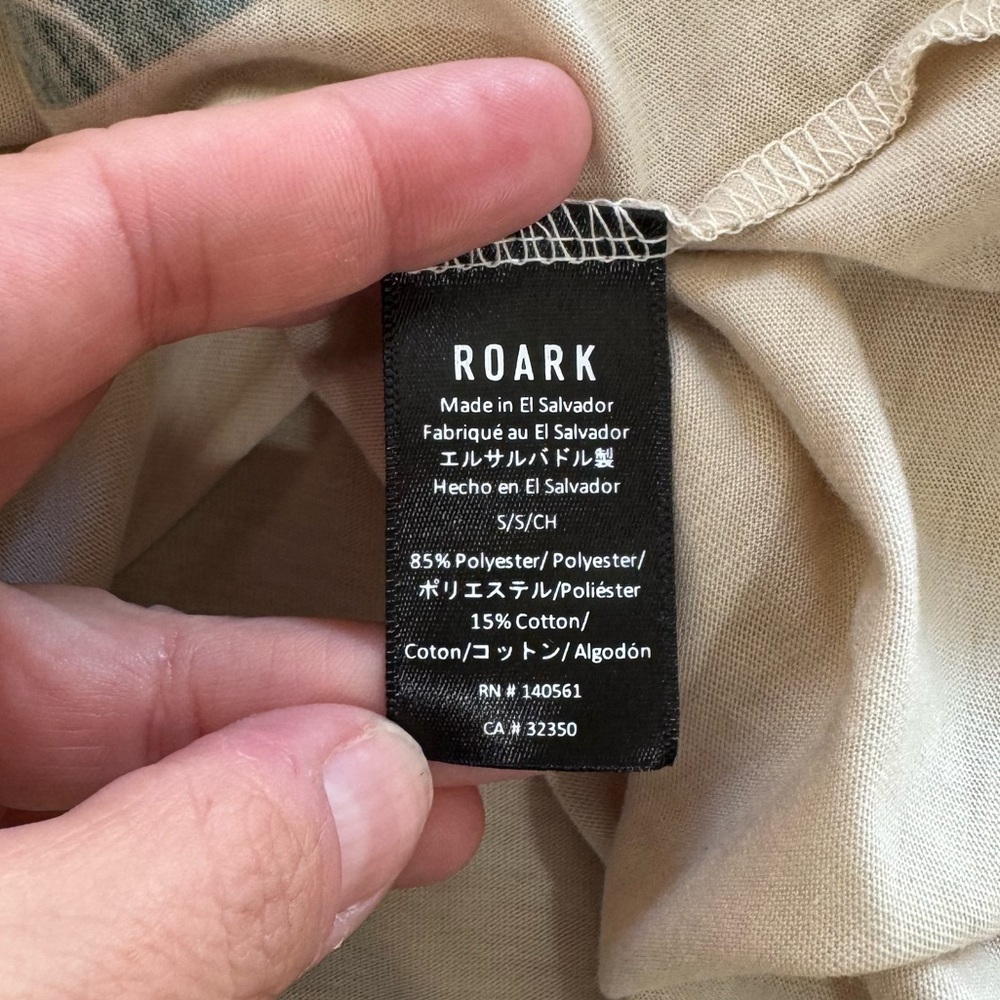 NWT! Adult sized ROARK run amok Pubic Lands tan short sleeve t-shirt Small - Picture 6 of 6